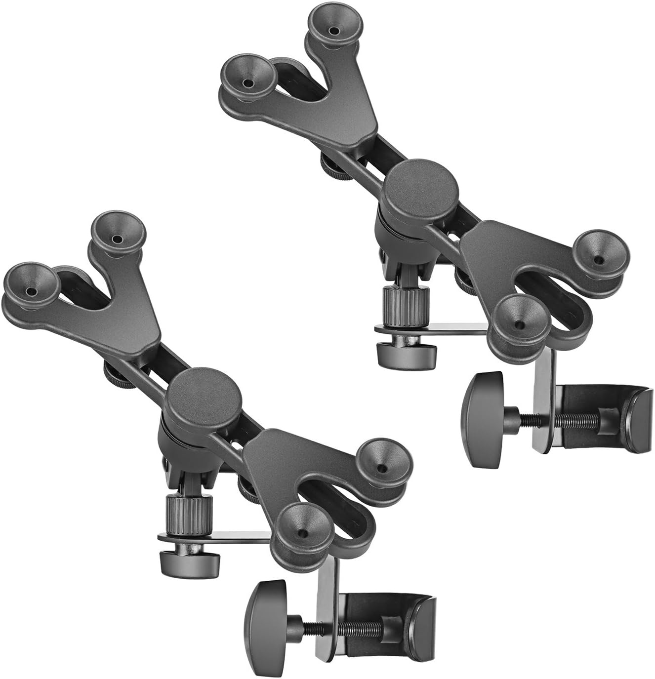 Neewer 2-Pack Extendable Tablet Holders with Music Microphone Stand Clamp, 360 Degree Swivel and 6-11 inches Adjustable for Apple iPad Mini Air Pro Google Nexus Samsung Galaxy
