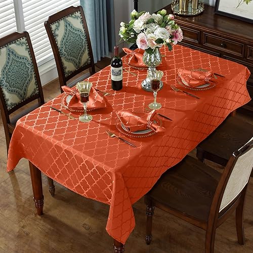 Miniatura 2 de SASTYBALE Servilleta jacquard con patrón de flores de poliéster a prueba de derrames, resistente a las arrugas, a prueba de polvo, para cocina,