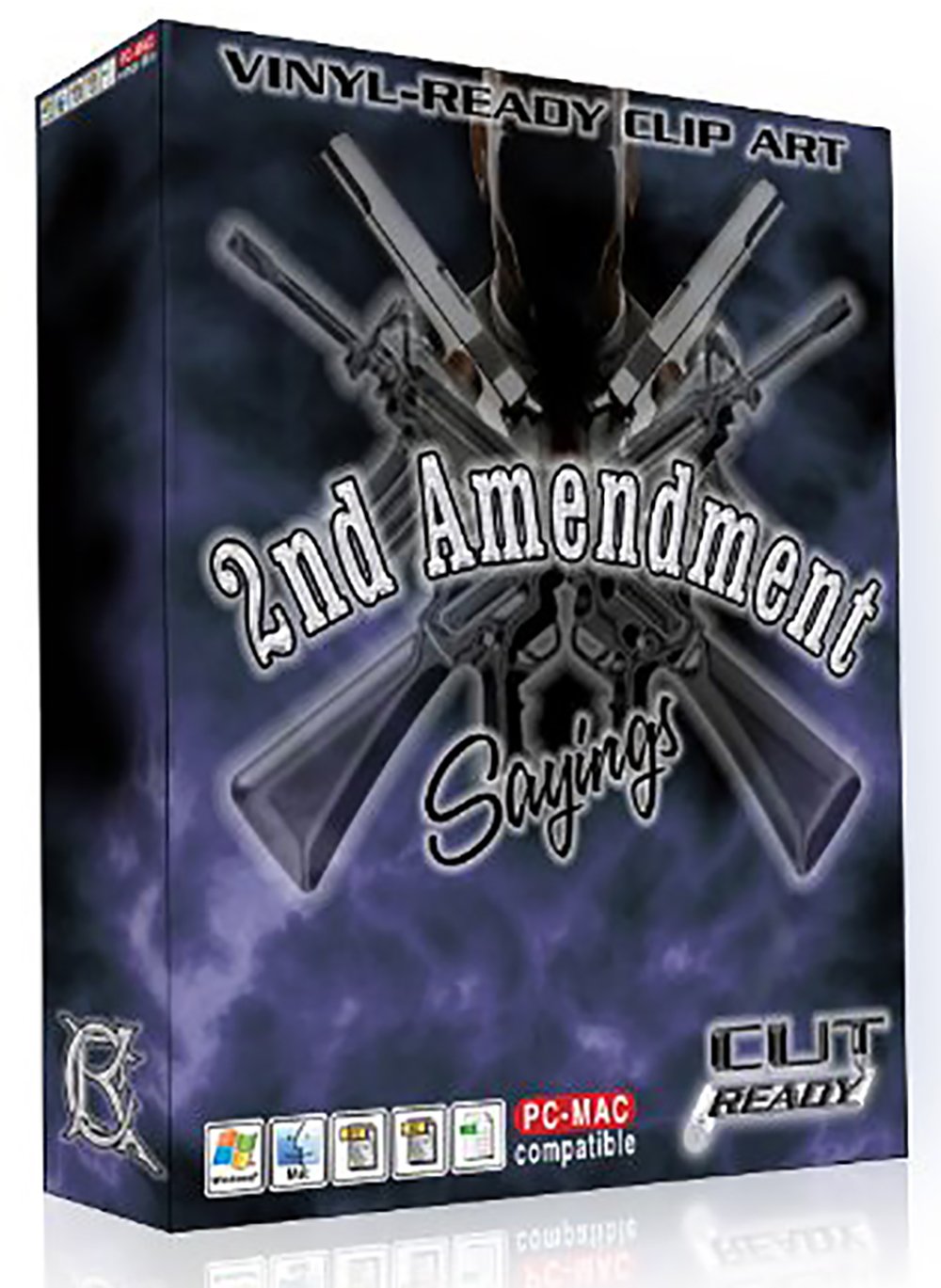 2ND AMENDMENT GUN RIFLE FIREARM SAYINGS Vector Clip Art Vinyl Cutter & Plotters - Great for Silk Screening - T-Shirts - Making Decals & Stickers - Printing - Awesome for License Plates