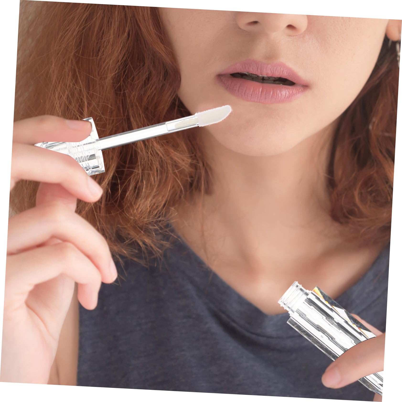 12piezas Tubos De Brillo De Labios Transparentes Con Recipientes Vacíos Para Gloss Labial y Bálsamo Labial Para y