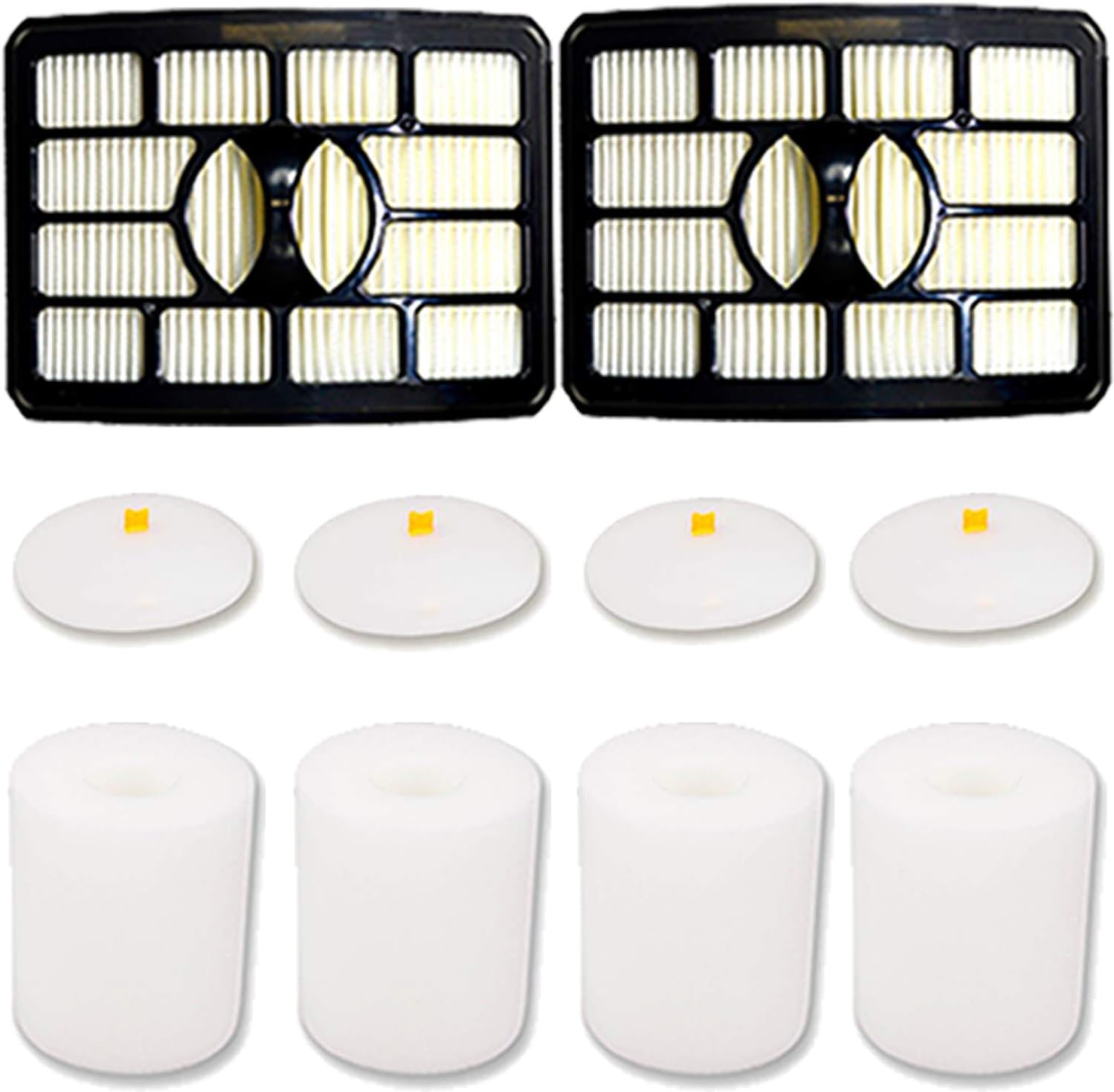 Amyehouse 2 Packs Replacement Hepa & Foam Filters Compatible with Shark Rotator Pro Lift-away NV500, NV501, NV502, NV503, NV505, NV510, NV520, NV550, NV552, UV560, NV642, ZU780,ZU782,ZU785, Compare to Part # Xff500 Xhf500