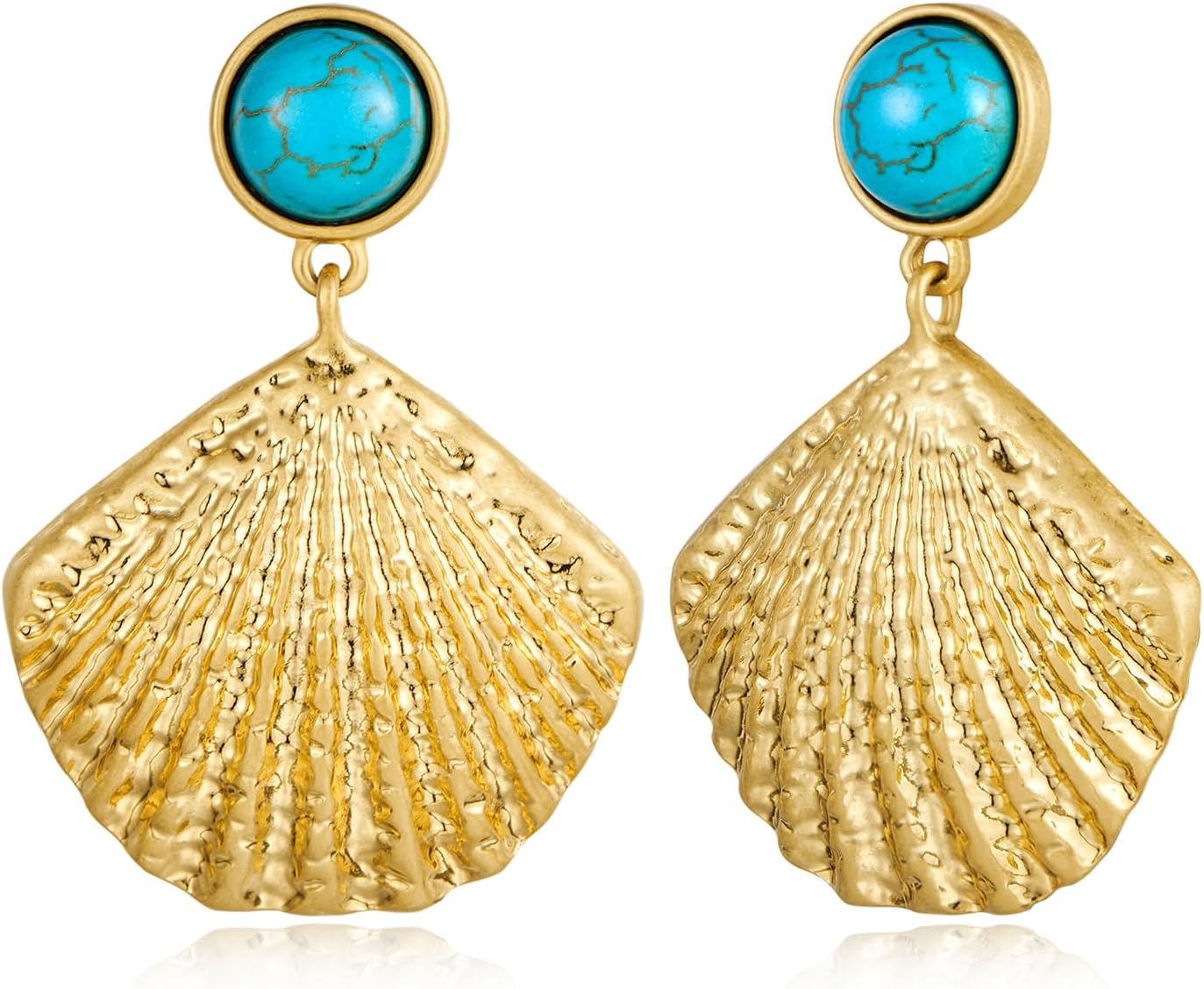 LILIE&WHITE Seashell Stud Earrings For Women Gold Earrings Seashore Earrings Nautical Jewelry For Women Sea life Jewelry beach earrings summer jewelry