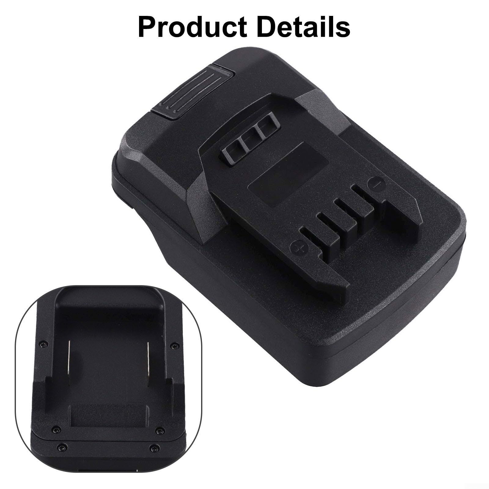 Adattatore batteria compatibile con BL1815 BL1820 BL1830 18V convertitore batteria al litio per Parkside X20V Team Power Tools Nero