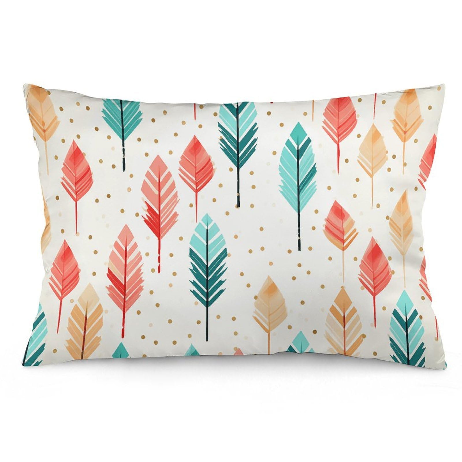 NTVOWPZO 2 Pack Decoration Throw Pillow Covers 12 "x20 Pillowcases Covers Coral and Teal Arrows Pillowcases Modern Farmhouse Home Decor Sofa Cushions Covers for Couch Bed Living Room