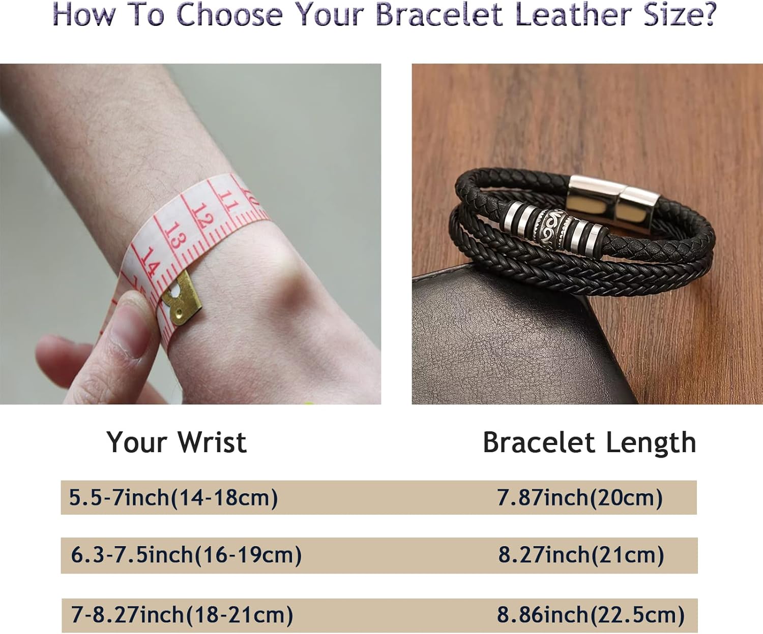 Mens Womens Braided Leather Bracelet Handmade Personalized Bracelets Three Rows of Cowhide Woven Bracelet Graduation Gift To My Son - Image 6