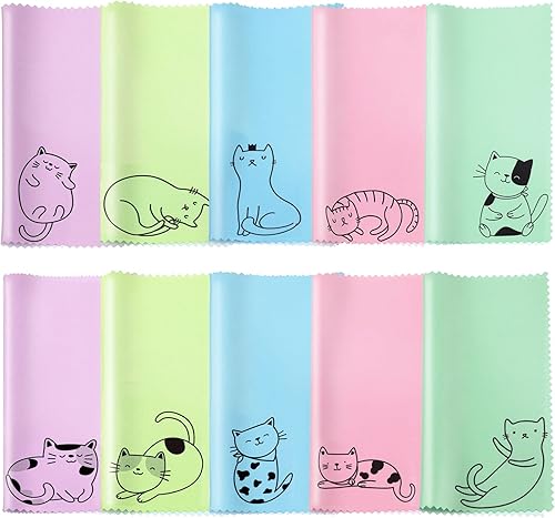 Miniatura 8 de Sinmoe 20 Piezas Paños de Limpieza de Microfibra Diseño Lindo de Mármol Paño de Microfibra Suave Regalos Multicolor Toallitas Limpiadoras