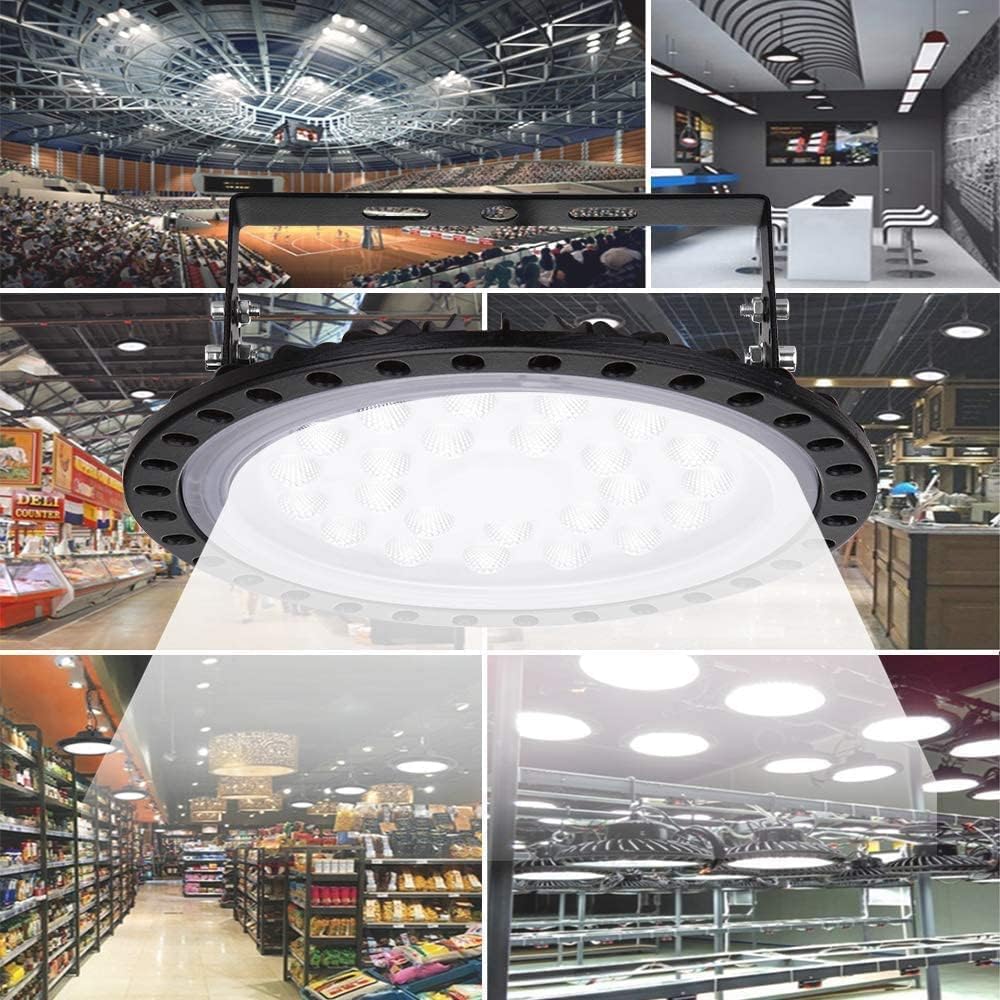 10 Packs 200W UFO LED High Bay Light, 20000LM Commercial Bay Lighting Daylight 6500K, IP65 Waterproof LED Commercial Bay Light, LED Warehouse Light Shop Light Garage Light