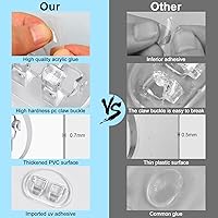 Vista 4 de vivinin Paquete de 15 soportes adhesivos de repuesto para regadera, adhesivo para estante de ducha sin taladrar, ganchos adhesivos para organizador