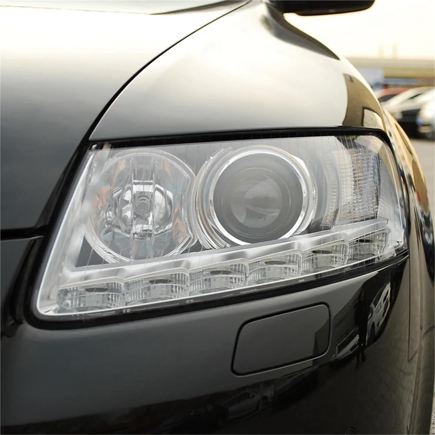 Head light Shell Head lamp Transparent Cover Lens Compatible for Audi A6 A6L C6 2006 2007 2008 2009 2010 2011(A Pair) (Left Side)