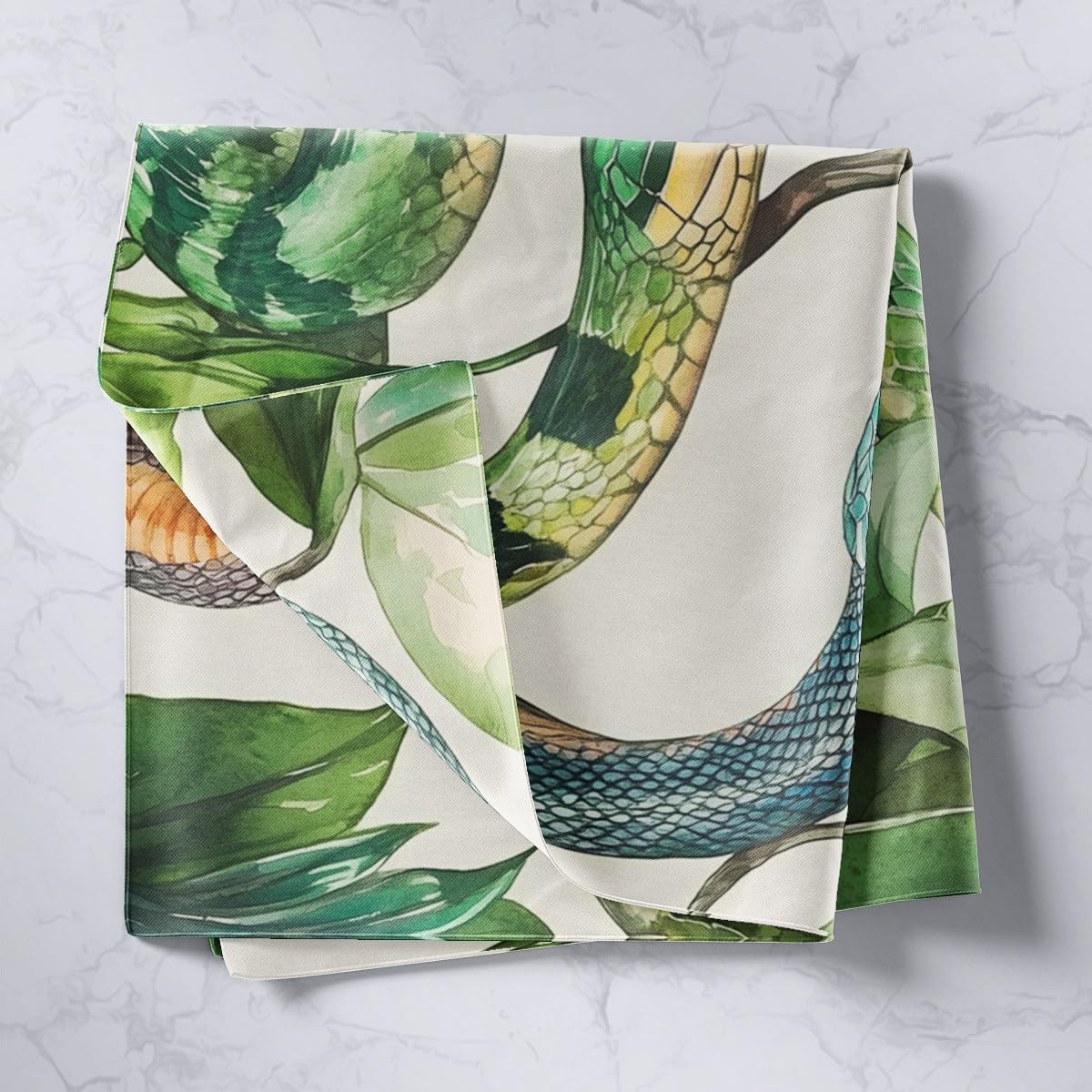 jejeloiu Snake Tapestry Large 59"x82" Kids Tropical Leaves Wall Hanging Blanket for Boys Girls Teens 3D Reptile Animals Wall Art Lightweight Room Decor image 2
