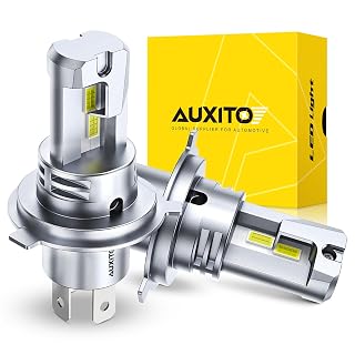 AUXITO H4 Light Bulbs 900% Brighter 6500K Cool White 50,000Hrs Lifespan 360° Lighting 5 Min Install CANBUS Ready No Radio Interference, Pack of 2 - Amazon product rated Grade A