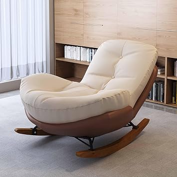 Indoor Bedroom Rocking Chair,Sofa Lounger with Cushion,Modern Lounge Chair for Balcony,Terrace Comfortable Rocking Chair,Outdoor Garden Zero Gravity Chair,Ergonomic Chairs