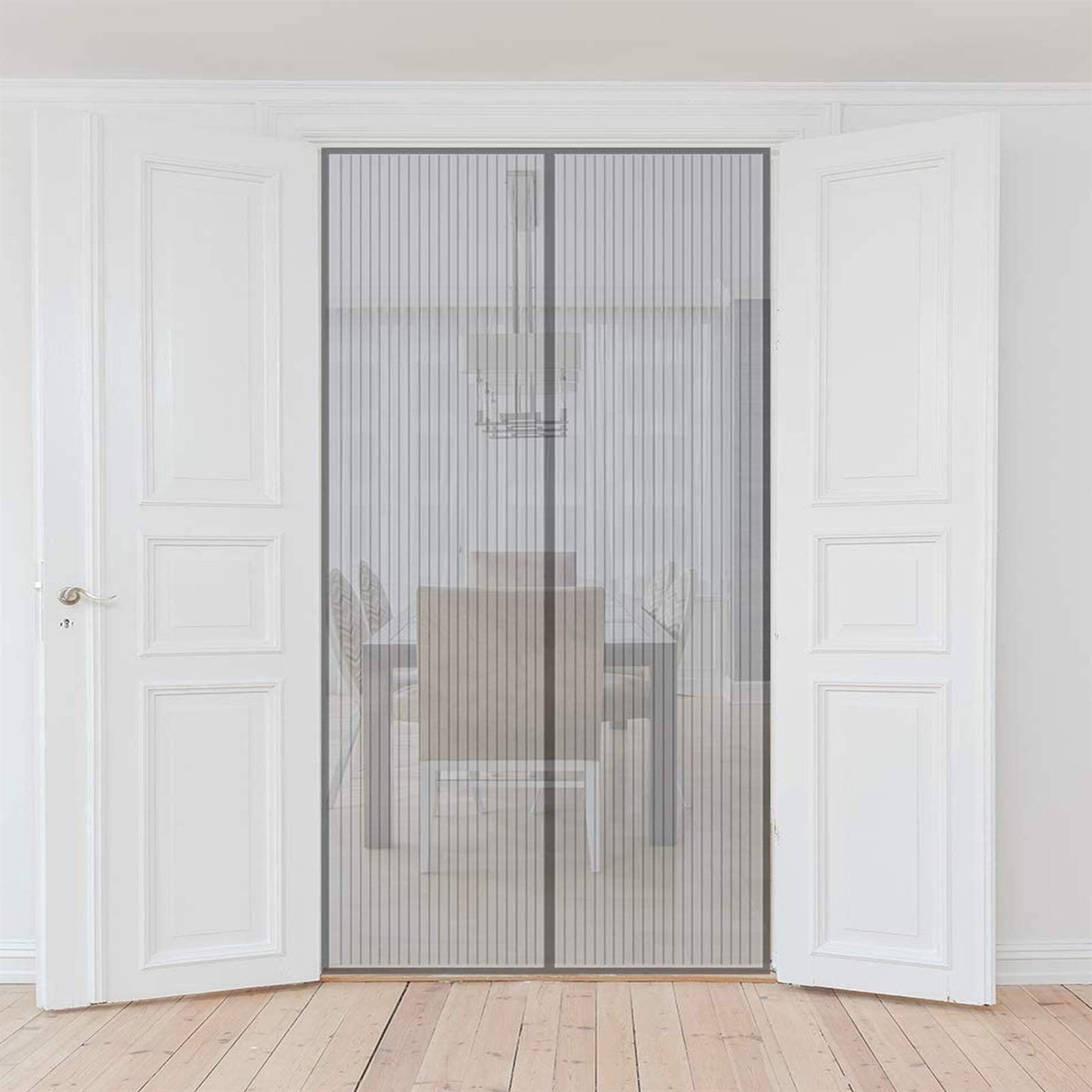 Moustiquaire AimantéE Fenetre, 95x95 Cm Fenetre Facile à Installer Sans Percer Fenetre Moustiquaire Anti Insecte Mouche Moustique Pour Enfants Et Animaux De Compagnie, Gris P