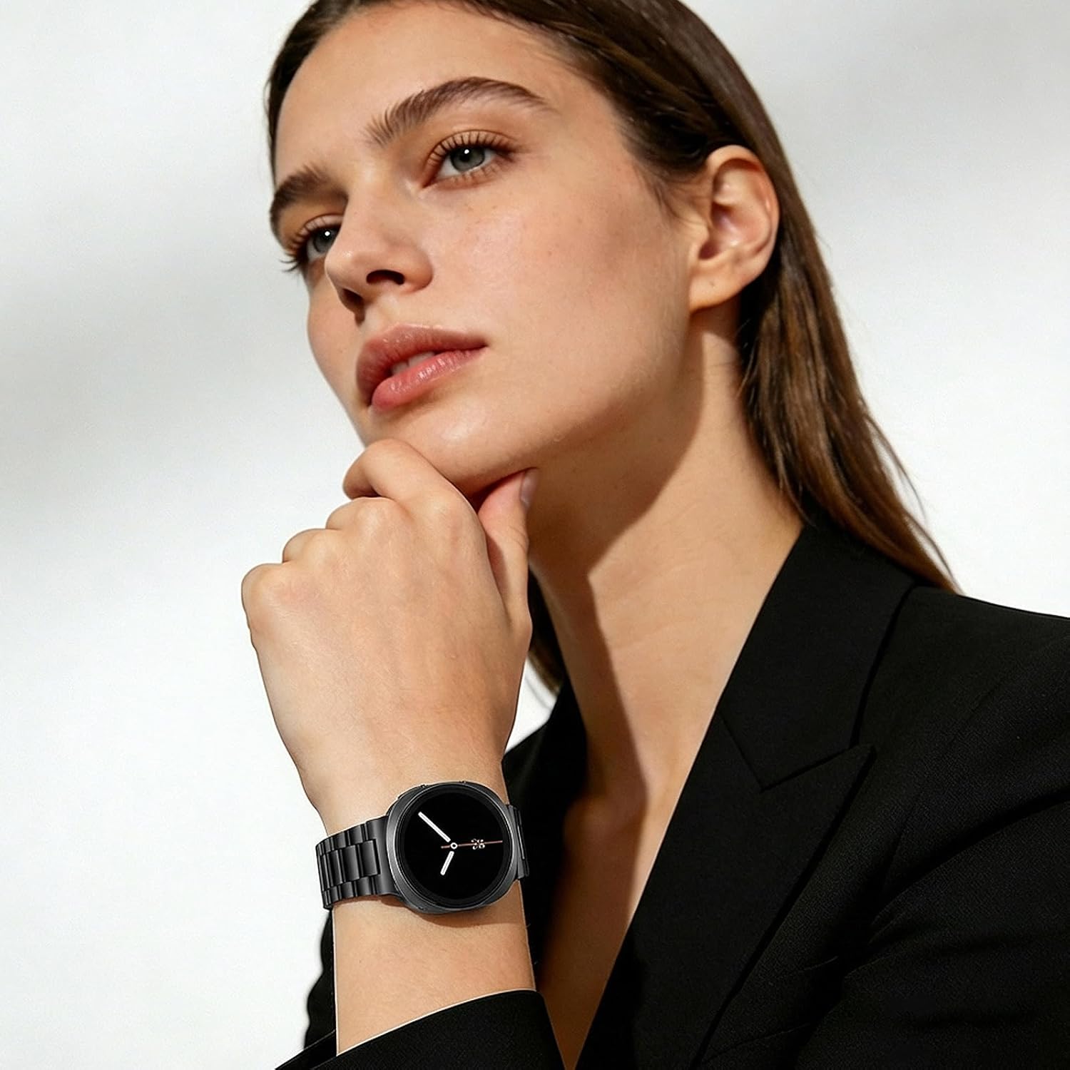 Metal Bands Compatible with Samsung Galaxy Watch 8 Classic Band 46mm, Galaxy Watch 8 Band 44mm 40mm, Business Stainless Steel Strap Wristband for Samsung Watch 8 Classic Bands Men Women - Image 2