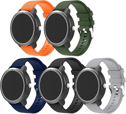 Watch Bands for Vivoactive 3, 20mm Soft Silicone Replacement Bands for Garmin Vivoactive 3/ Garmin Forerunner 645 Music/Galaxy 42mm/Galaxy Watch 3 41mm Smart Watch
