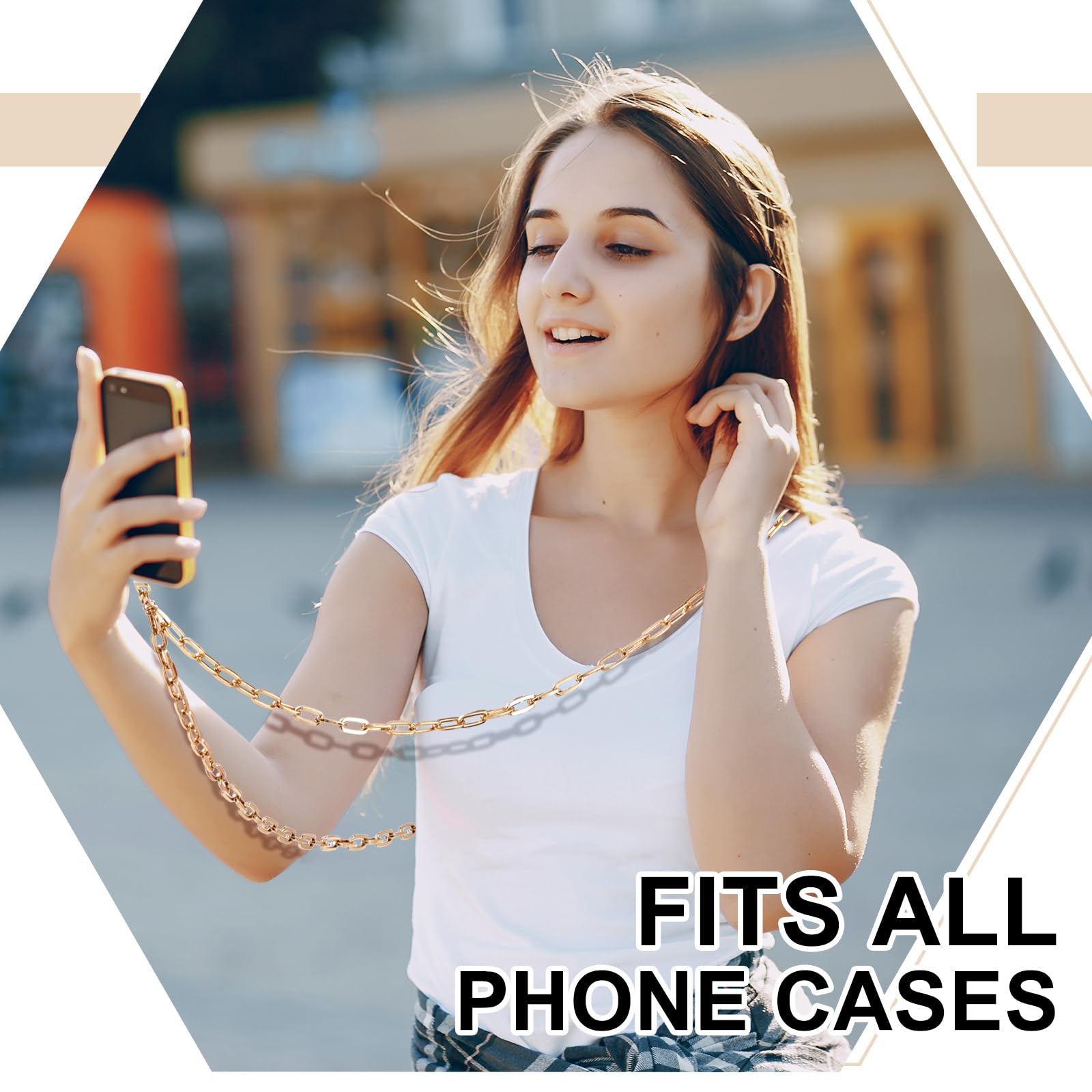 Ecation 2 x Handy-Umhängeband, universelle Crossbody-Handykette/Schlüsselband, leichte Crossbody-Telefonschlaufe und Handy-Handgelenkschlaufe mit 2 x Handy-Halteband für Damen, Einkaufen, Reisen