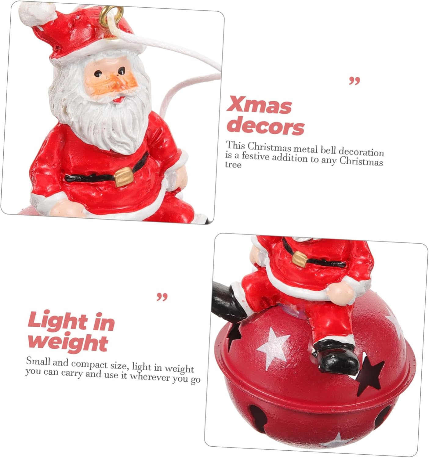 Christmas Hanging Bell Snowman Metal Pendant for Tree Xmas Decor