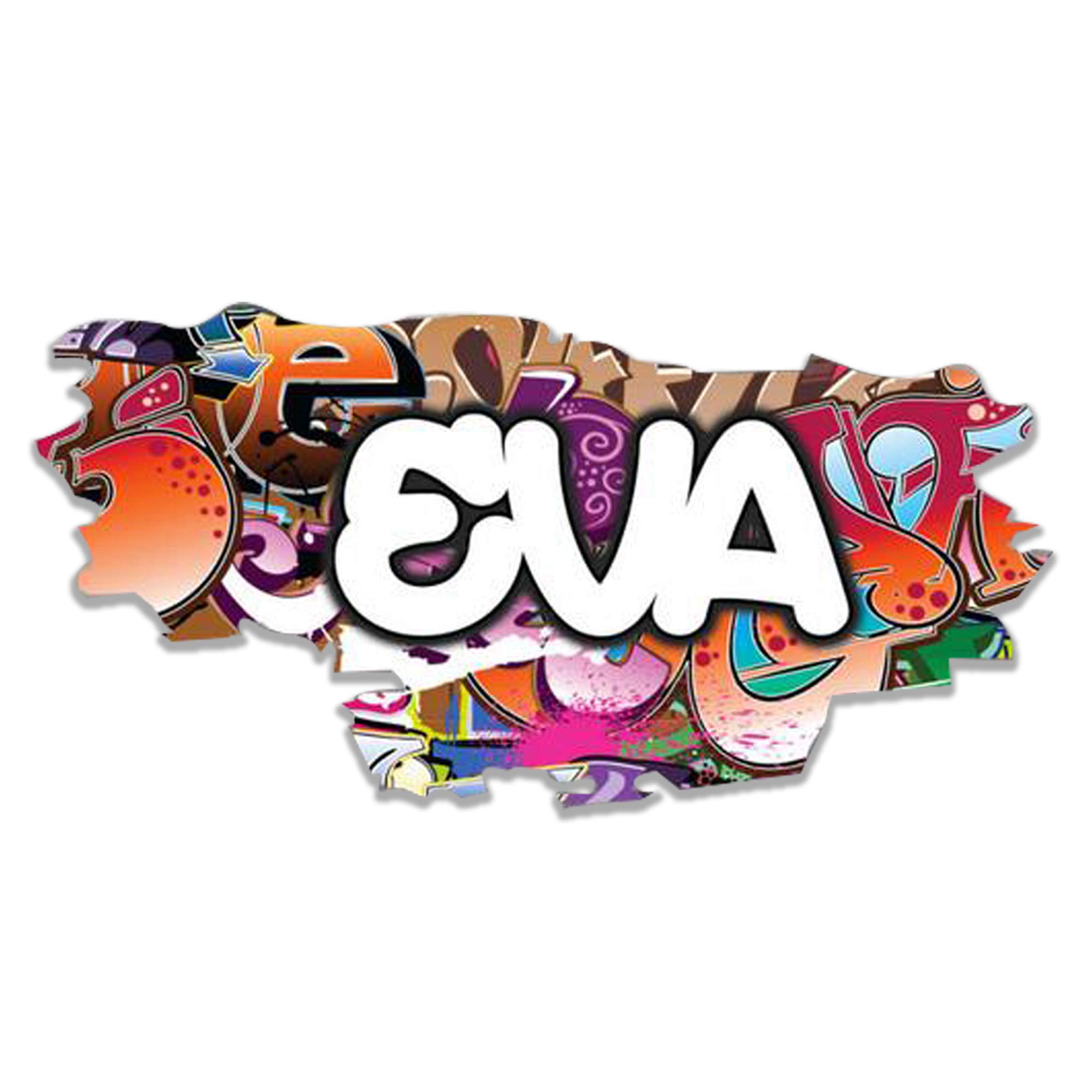 MySticky Personalized 3D Graffiti Name Wall Decal | Custom Art Vinyl Decor Sticker | Removable | Peel and Stick | No Border Room Art Decor (MYS117-