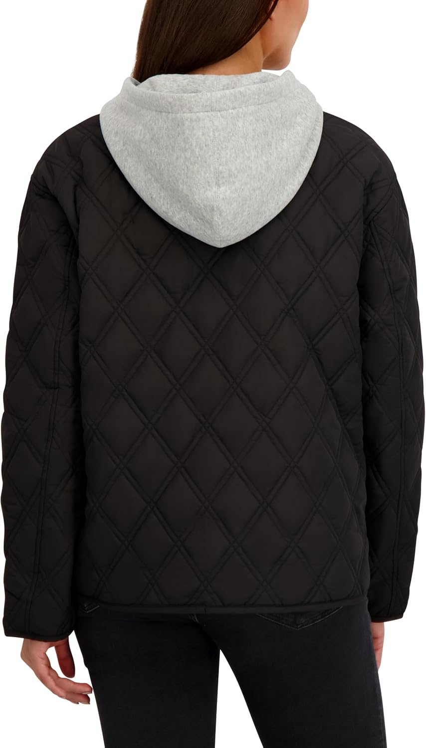 HFX Women's Lightweight Jacket– Wind & Water-resistant Transitional Jacket, Removable Hooded Bib