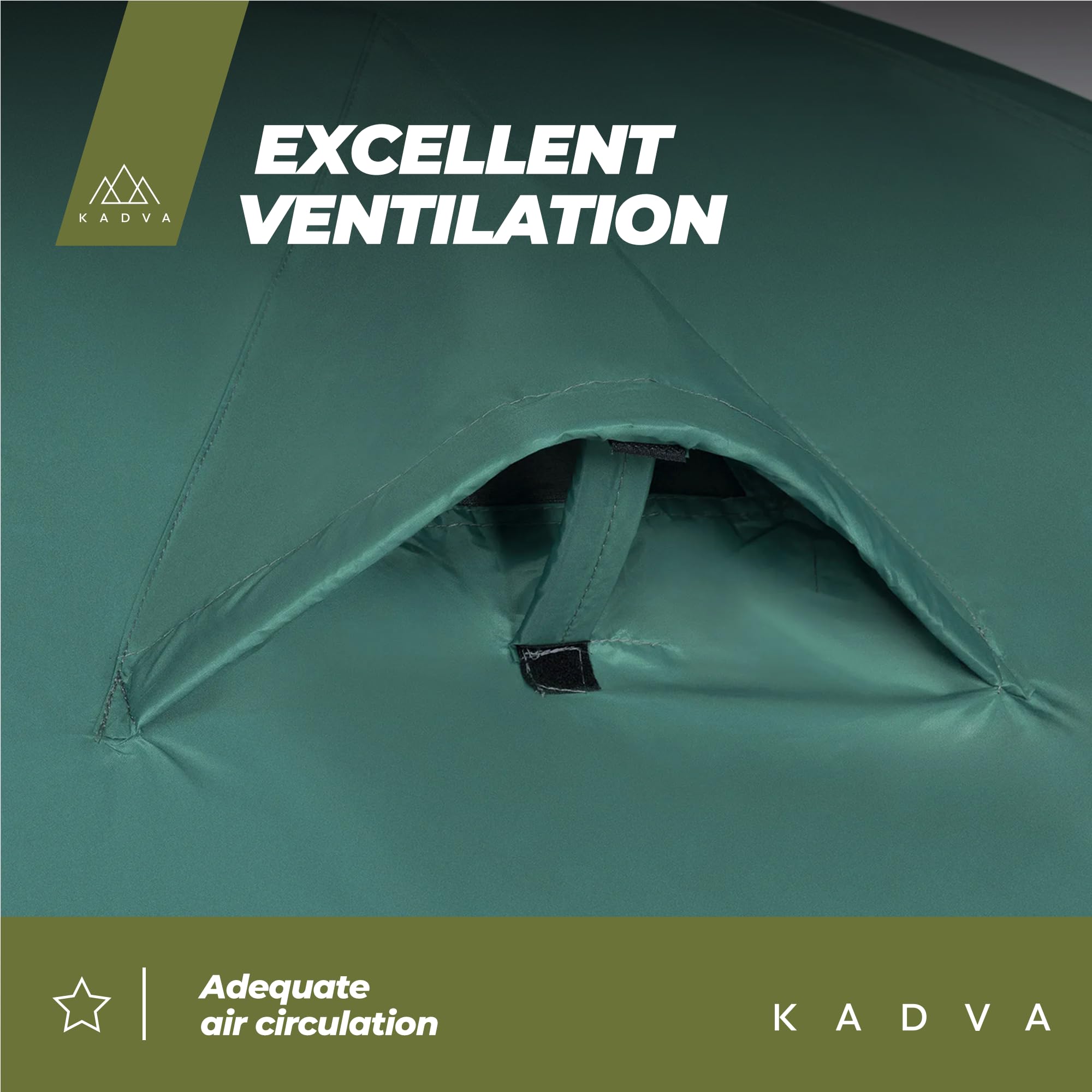 KADVA CAMPdome 3 tende da lancio per 3 persone, 270 x 210 x 125 cm, impermeabile, leggero e resistente, struttura in fibra di vetro, ideale per campeggio e escursioni