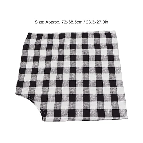 Miniatura 7 de Funda de lactancia para bebé, nueva mamá, suave, transpirable, cómoda, cobertura de lactancia materna para lugares públicos (cuadros negros y