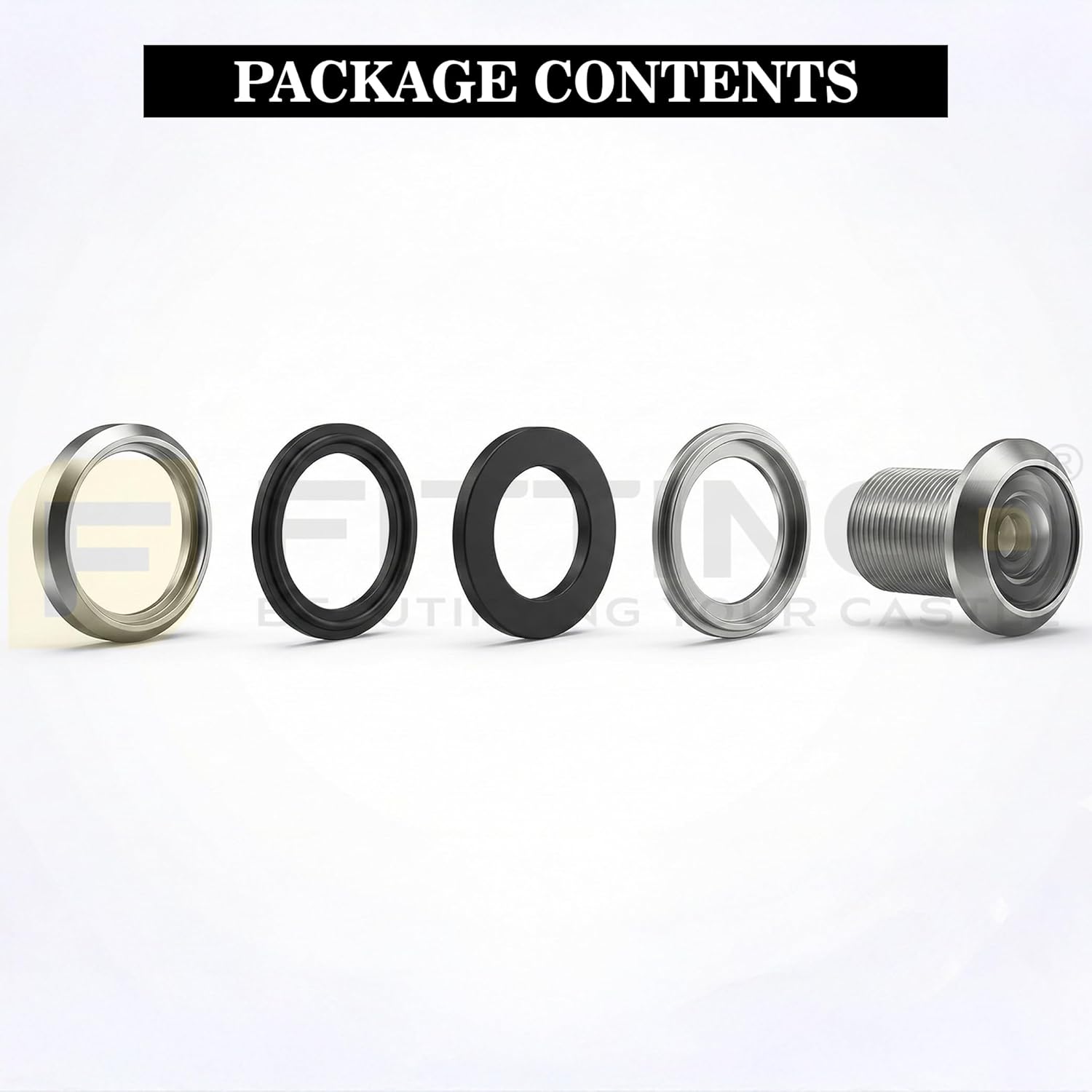 Door Eye/Door Eye Viewer/Eye Viewer for Safe Secure Home & Office Door/Eye Hole for Main Door - Brass (Matt Finish) Pack of 4