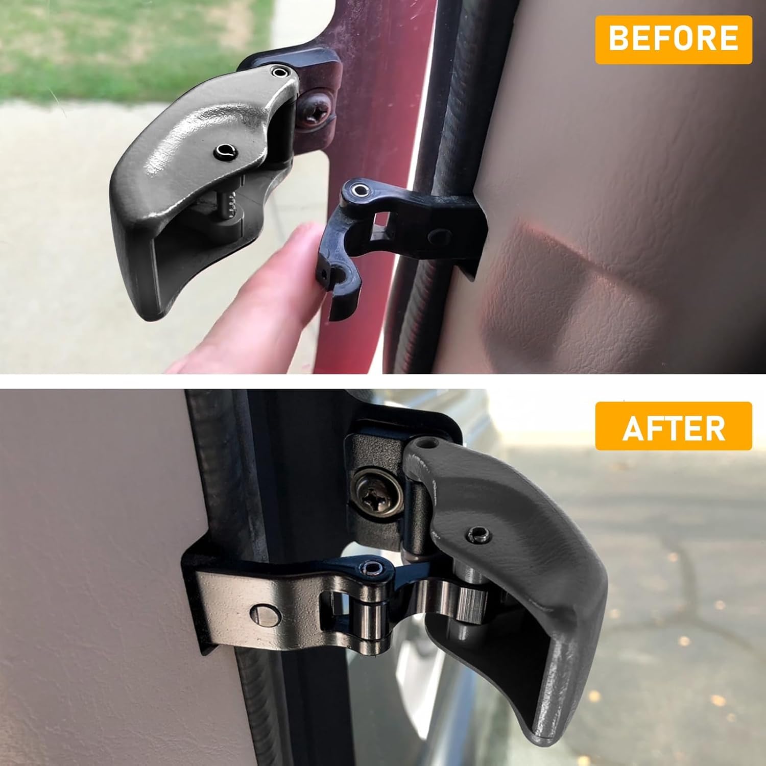 Compatible with Toyota Tundra Rear Window Latch 2000-2006,Back Left & Right Side Window Latch Assembly W/O Screws for 1st Gen Tundra,Gray Rear Quarter Window Latch Replace OE#62920-34012,1 Pair