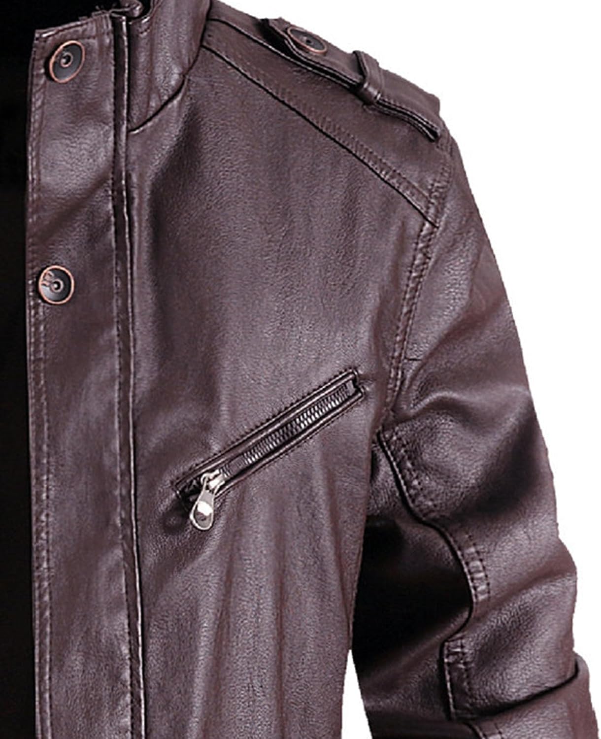 Mens Retro Faux Pu Leather Coat Vintage Long Trench Overcoat Classic Motorcycle Biker Jacket Windbreaker