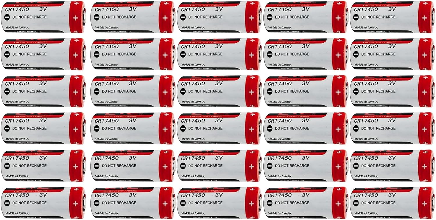 Hoorae 30 Pack CR17450 3V 2400mAh Lithium Battery(Non-Rechargeable)