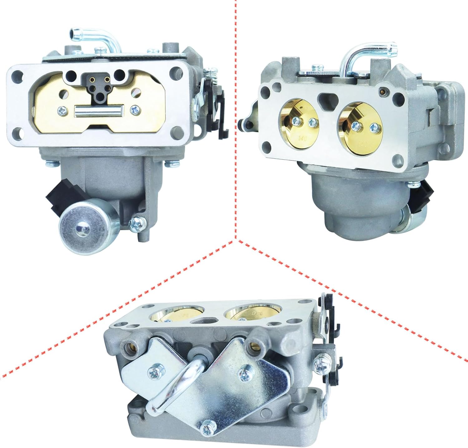 15004-7045 Carburetor Replaces for Kawasaki 15004-0939 15004-7027 15004-0758 15004-0867 Fits for FX751V FH601V FH680V FH721V 4-Cycle Models with Fuel Pump Spark Plug