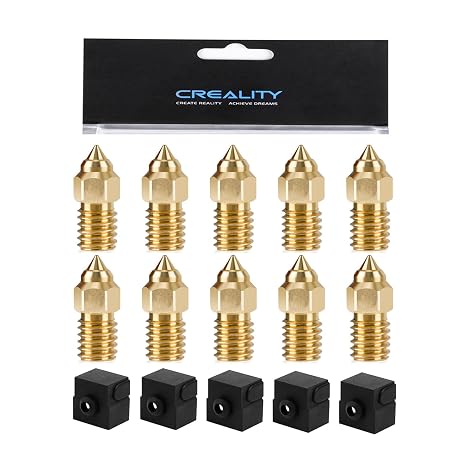 Ender 3 V3 SE Nozzle Kit, 5Pcs Silicone Socks, 10Pcs 0.4mm Brass Nozzles