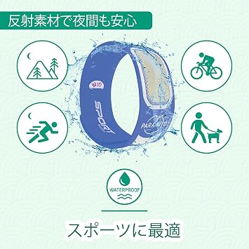 Paraquito Para'KITO Insect Repellent Sport Band Pink Pack of 2 Pellets for 15 Days