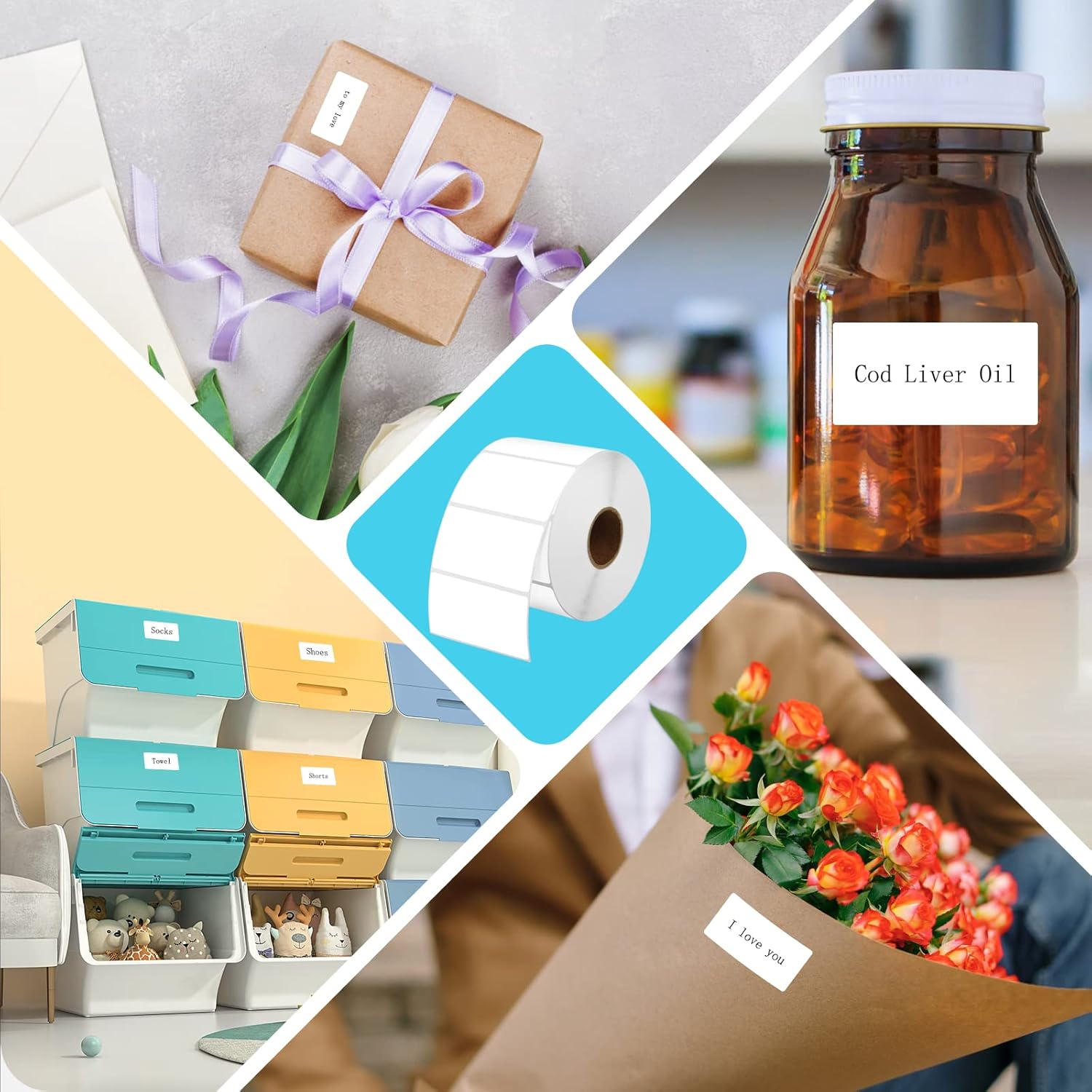 iDPRT 2.28' 1.18' Multi-Purpose Direct Thermal Labels (58mm30mm), Self-Adhesive Thermal Sticker for Address, Barcode, Compatible with iDPRT, Rollo, Zebra, etc, 1 Roll - 1000pcs, White - Image 7