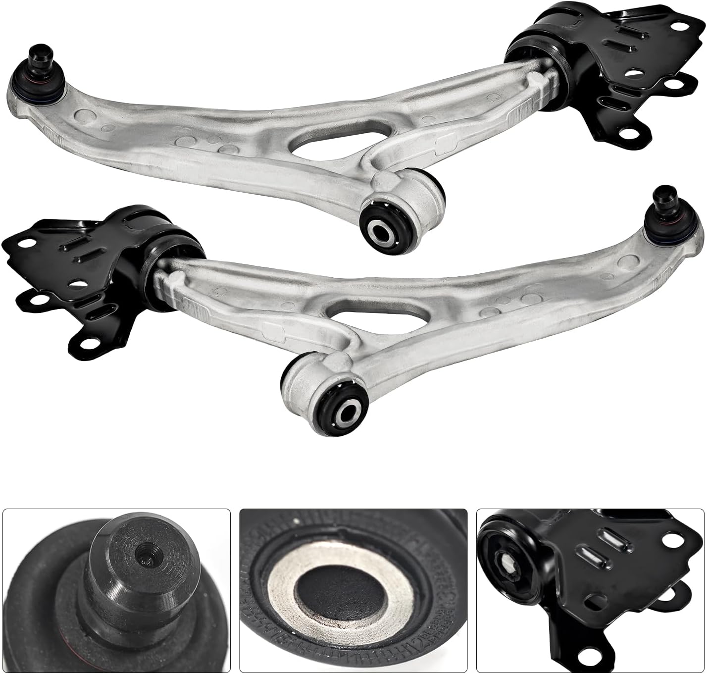 K622788 K622753 10Pcs Front Lower Left Right Control Arms w/Ball Joints Bushings Sway Bar Tie Rod End Link Boots Compatible with Ford Focus 2012-2018 C-MAX 2013-2018 Profession Suspension Kit