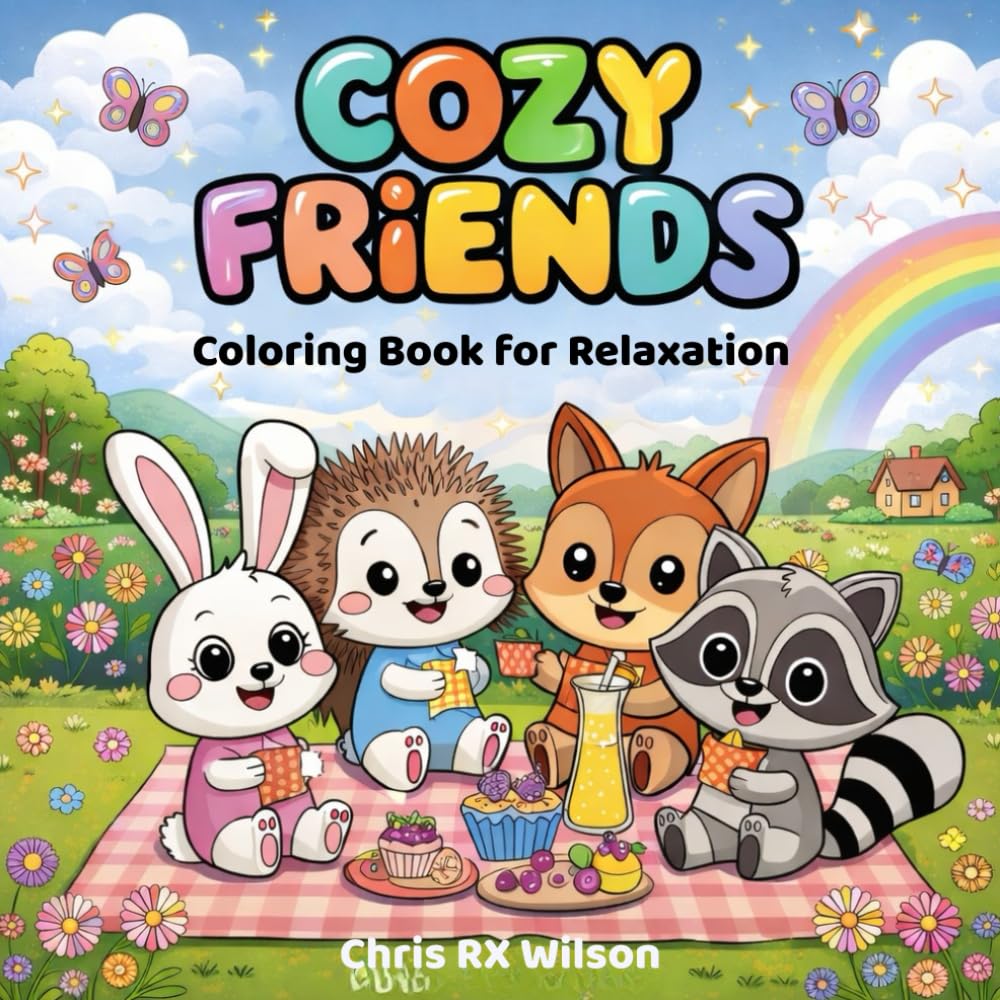 Cozy Friends Coloring Book for Relaxation: Sweet, Cozy Companions and Calm Moments to Color Away Stress
