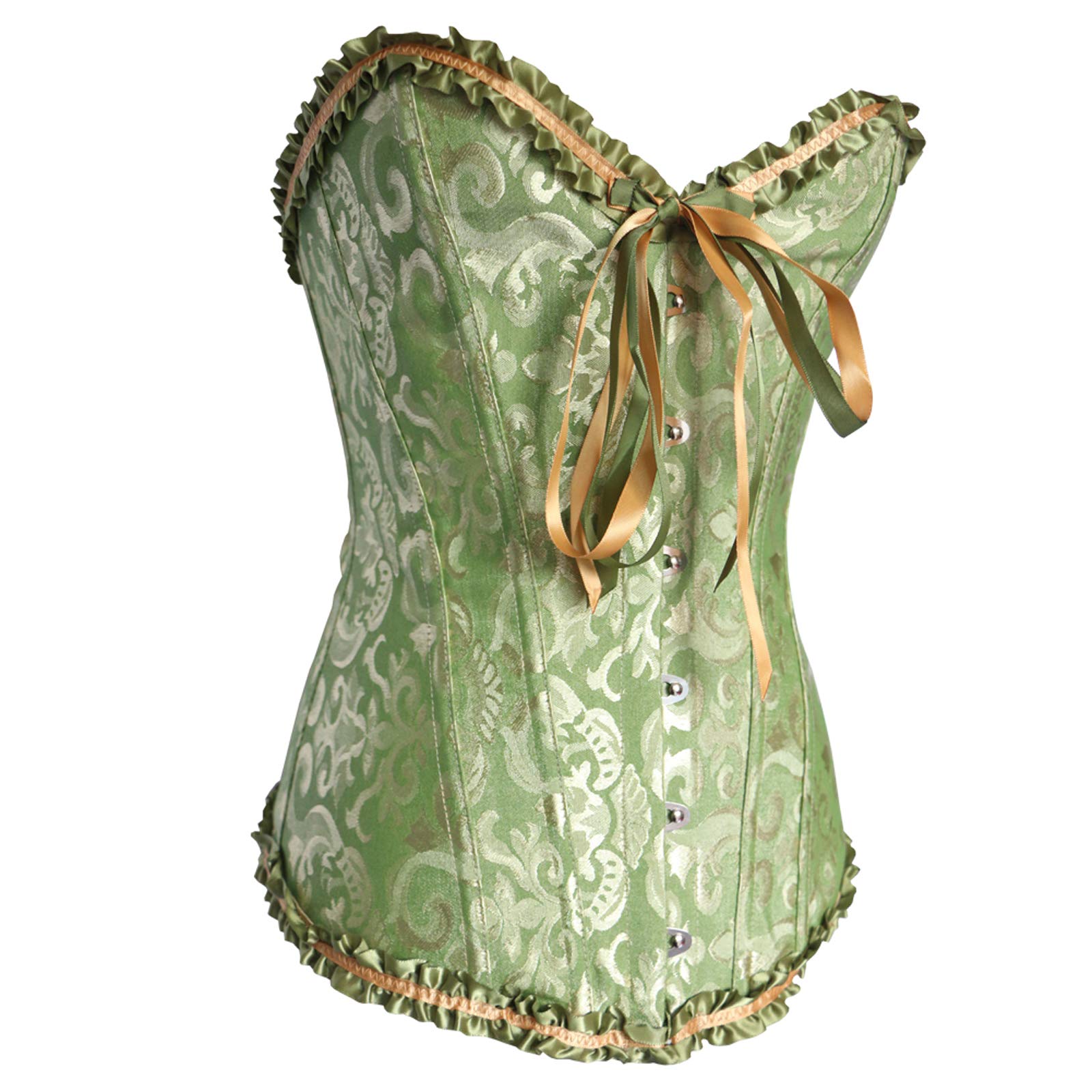 Sexy outfit Damski gorset w dużych rozmiarach Stylowy, kwiatowy, żakardowy gorset gorsetowy Sznurowany gorset modelujący biust