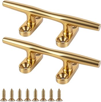 4/5/6 inch Dock Cleats - 316 Stainless Steel Boat Cleats Boat Dock Cleats,Open Base Dock Cleat with Fasteners,Marine Cleat Rope Cleat Boat Cleat for Boat/Deck/Nautical Decor1,2,4,6,8 Pack