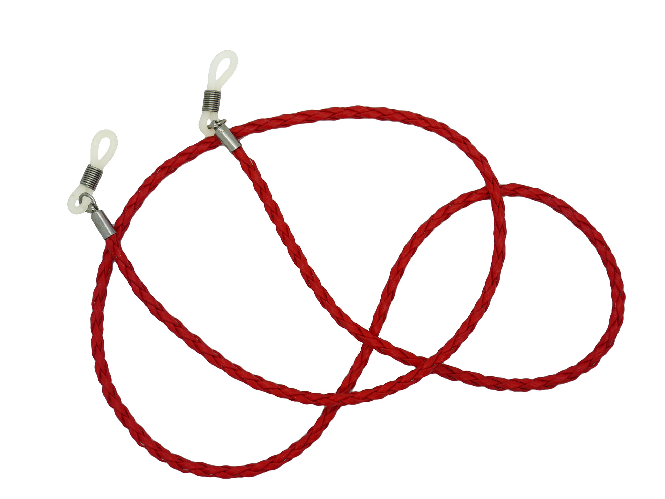 GoOpticians Platted Traditional Fasten Necklace Glasses Cord Ladies Spectacle Chain - Red