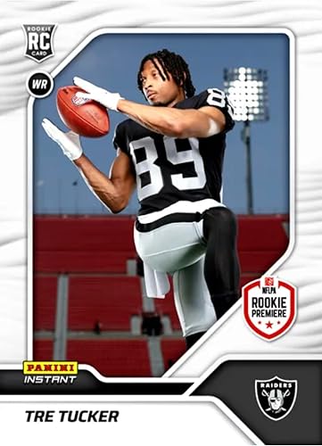 2023 Panini Instant Tre Tucker RC #29-Rookie Premiere RPS First Look - Football Trading Card- Las Vegas Raiders - Print Run of Only 516 Made!
