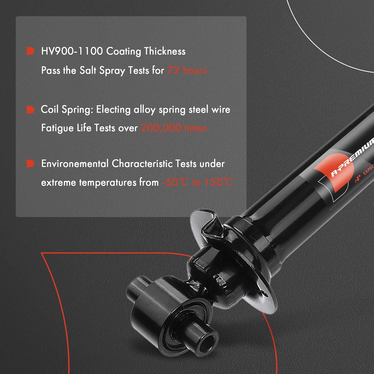 A-Premium Rear Pair (2) Shock Absorber Compatible with Ford Taurus X 2008-2009, Freestyle 2005-2007, Driver and Passenger Side, FWD