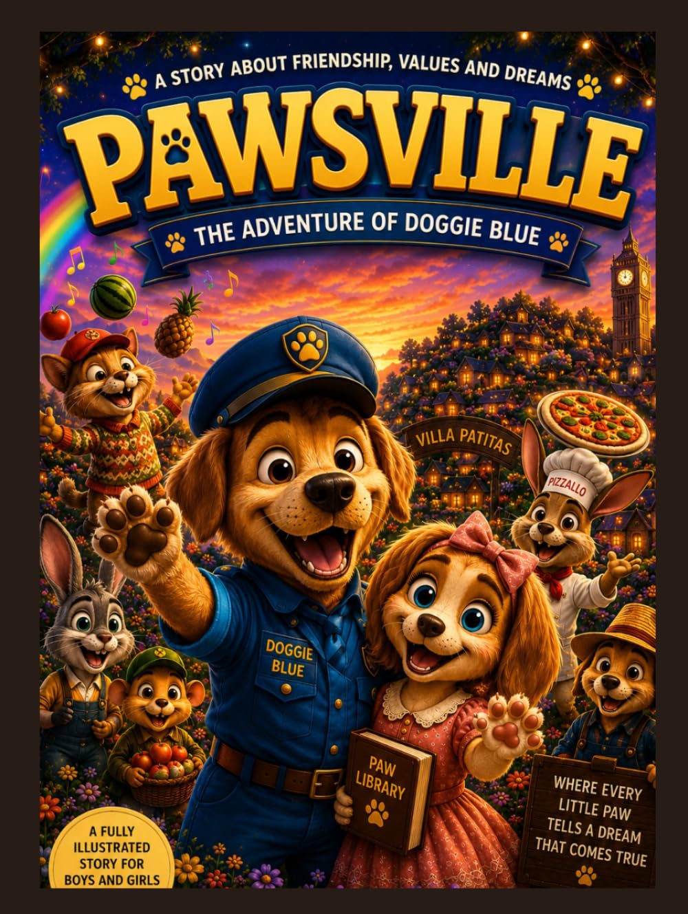 Pawsville: The Adventure of Doggie Blue (Sierra Kids: Learn Through Play – Activity Books for Kids)
