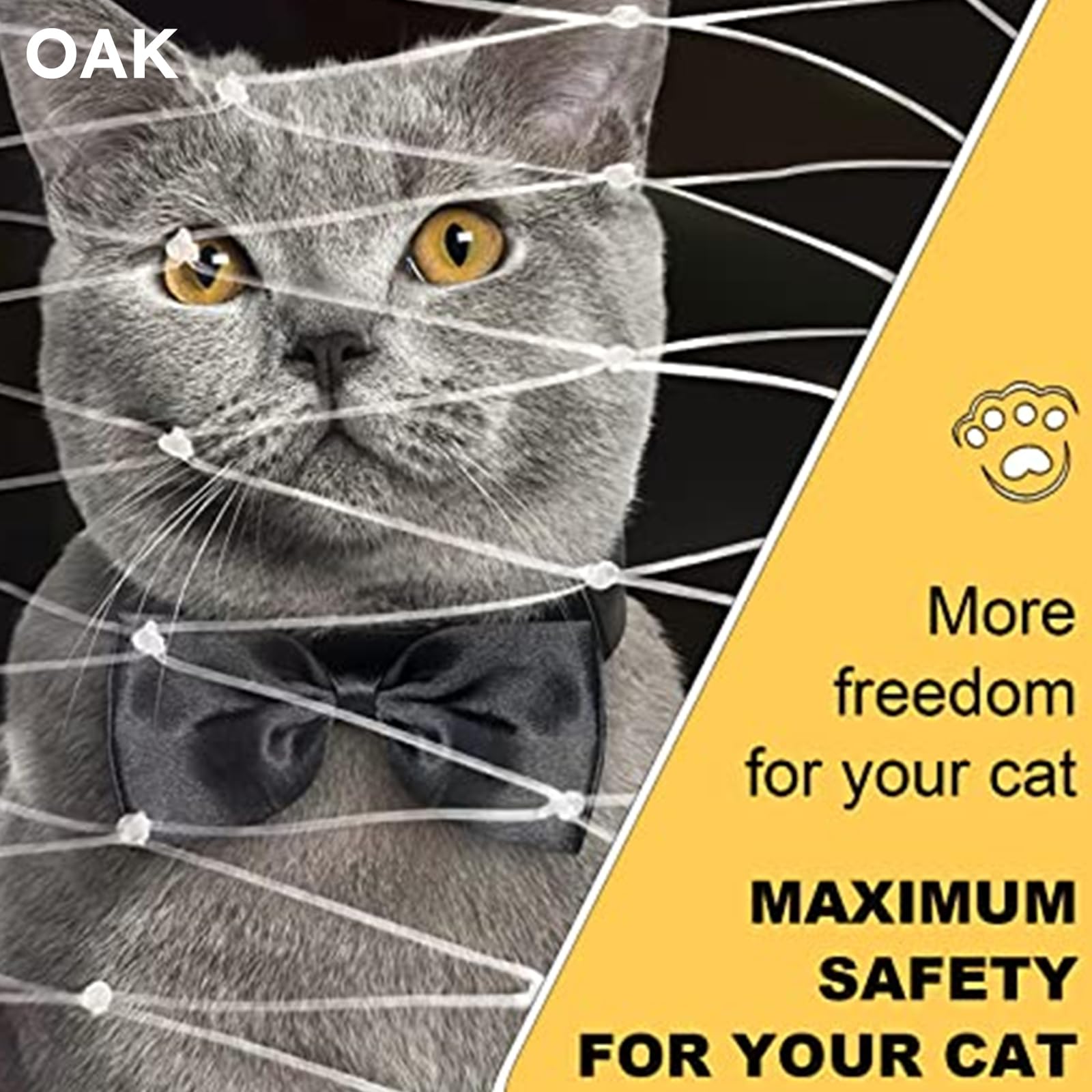 Rete di protezione per gatto per balcone, anti-uccelli e piccioni, in nylon forte resilienza, protezione da giardino (10 x 10 m/trasparente)