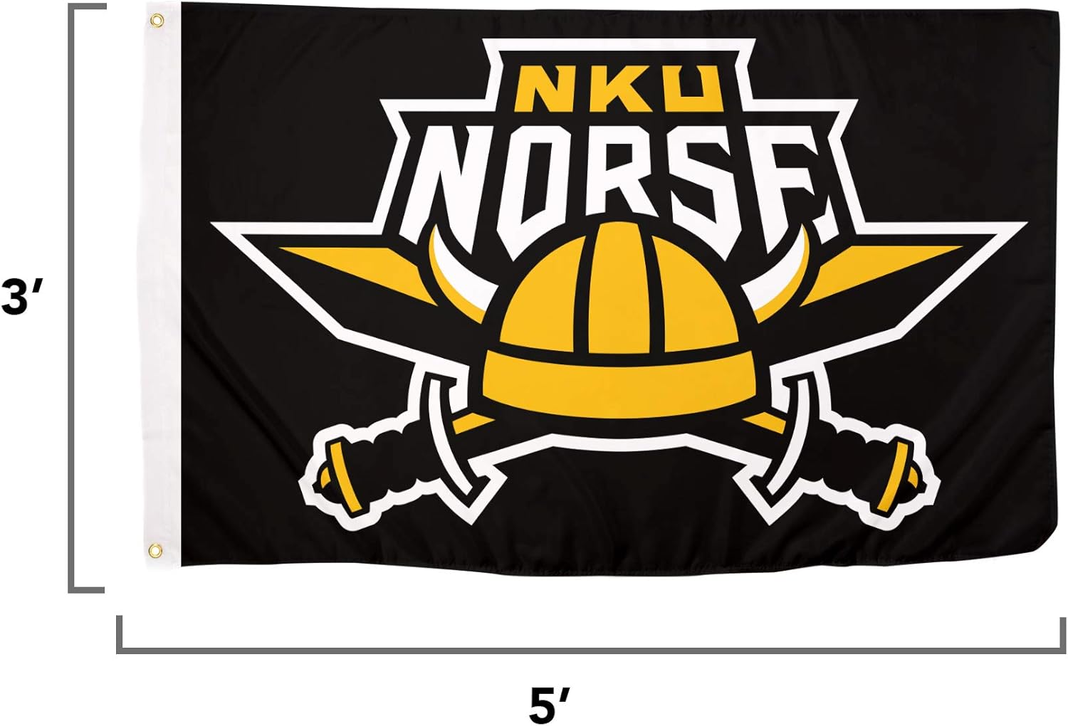 Desert Cactus Northern Kentucky University NKU Flag - 3 x 5 Feet Norse Banner, Indoor/Outdoor Durable Fabric, 100% Polyester Design (Style 1) - Image 3