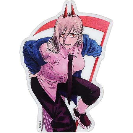 Amazon グルマンディーズ バンダイ チェンソーマン キャラスタムステッカー Big パワー sm 04c ホワイト グルマンディーズ Gourmandise ステッカー シール