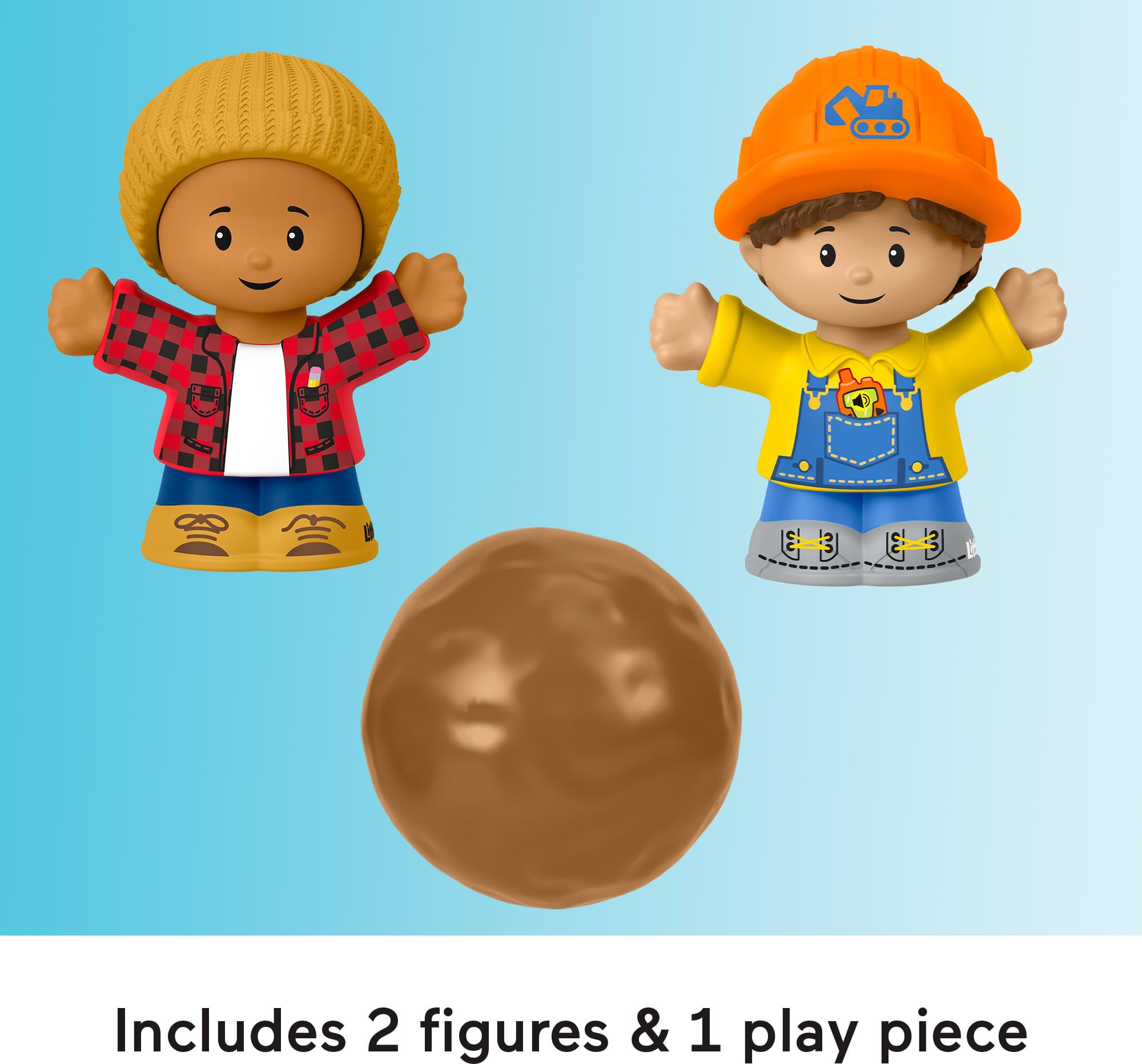 Fisher-Price Little People Kleinkind-Spielzeug, Arbeit Around Town, 5-teiliges Fahrzeug- und Figuren-Set für Kinder ab 1 Jahren