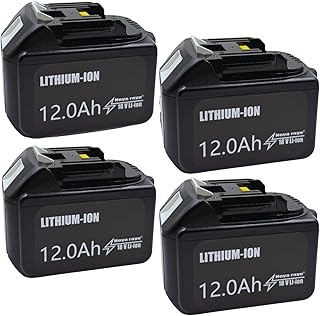 4 Packs Replacement for Makita 18v Battery 12.0Ah Compatible with Makita Battery 18v BL1840B BL1850B (12.0Ah) 4 Packs
