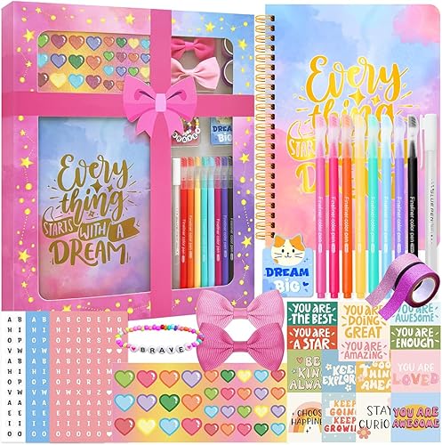 Kit de Diario DIY para Niñas - Regalos de Artes y Manualidades para Niñas de 8, 9, 10, 11, 12, 13, 14 años de edad, Set de Suministros para Diario