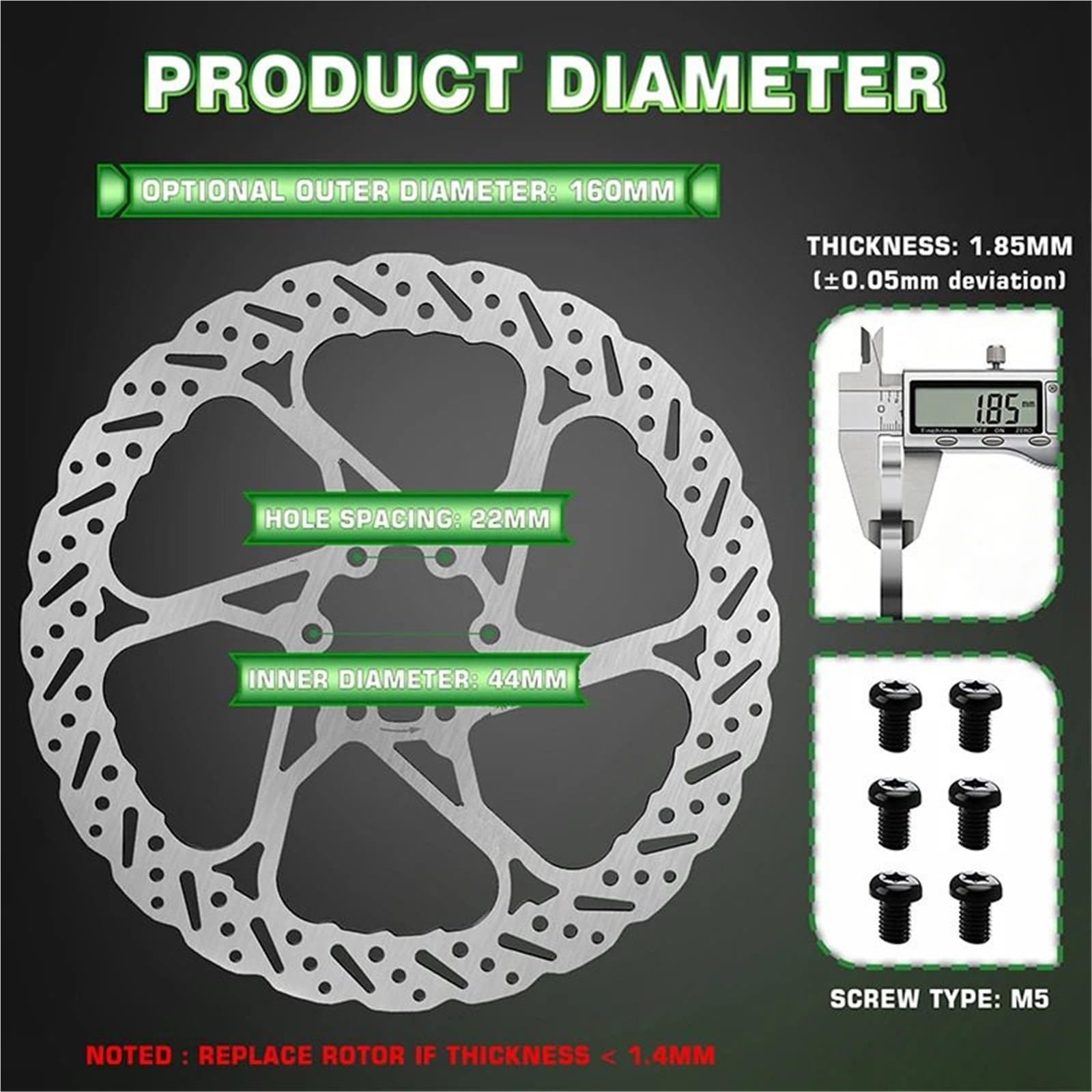 Tarcza hamulcowa do motocykla Pasuje do hydraulicznych tarcz hamulcowych SHIMANO rowerowych Ultralekki rowerowy wirnik hamulca tarczowego(2PC 140MM)