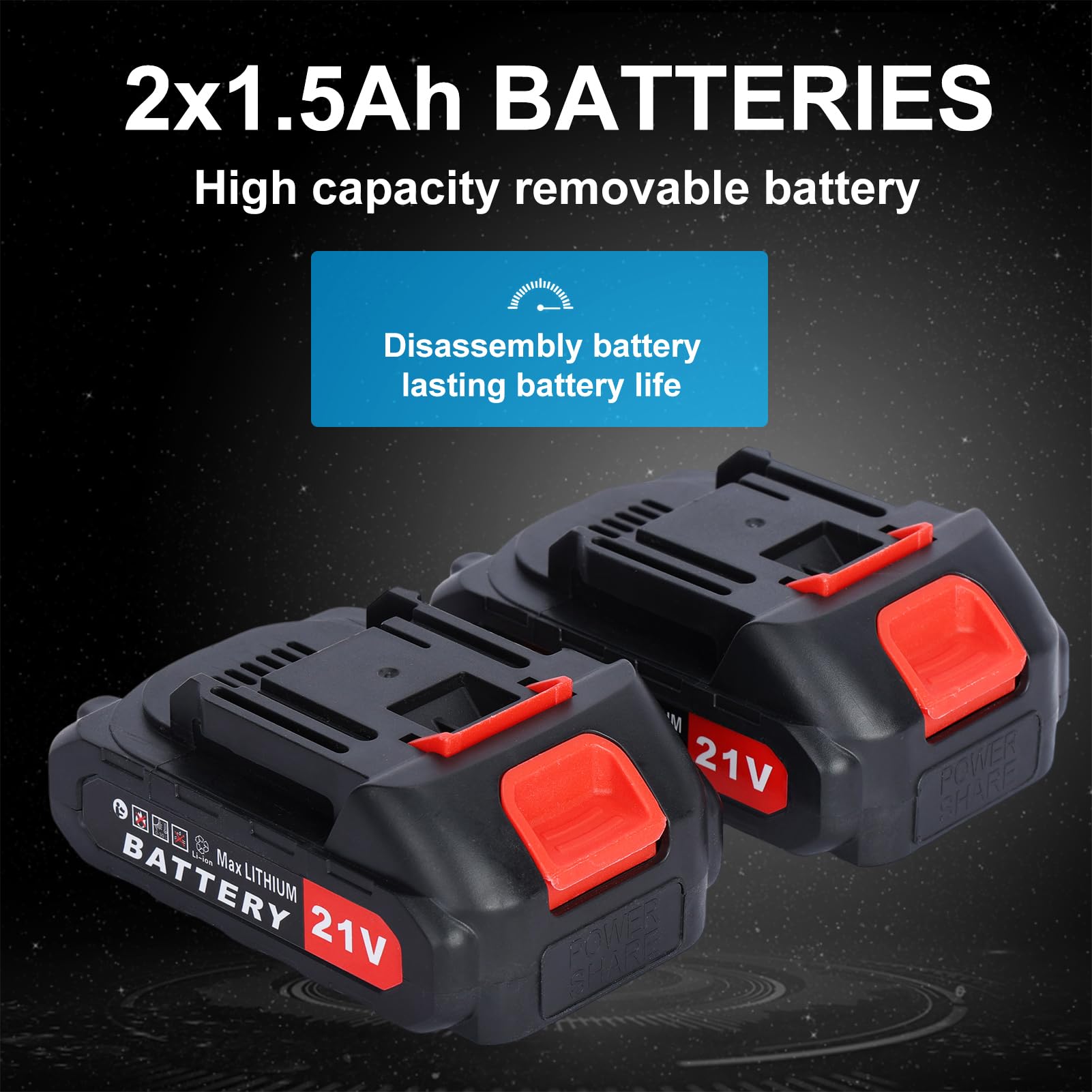 Elektryczna mini piła łańcuchowa 6 cali, pilarka akumulatorowa, narzędzie do cięcia drewna i gałęzi, 2 baterie 1500 mAh i 2 łańcuchy, idealna do ogrodnictwa i przycinania (niebieska)