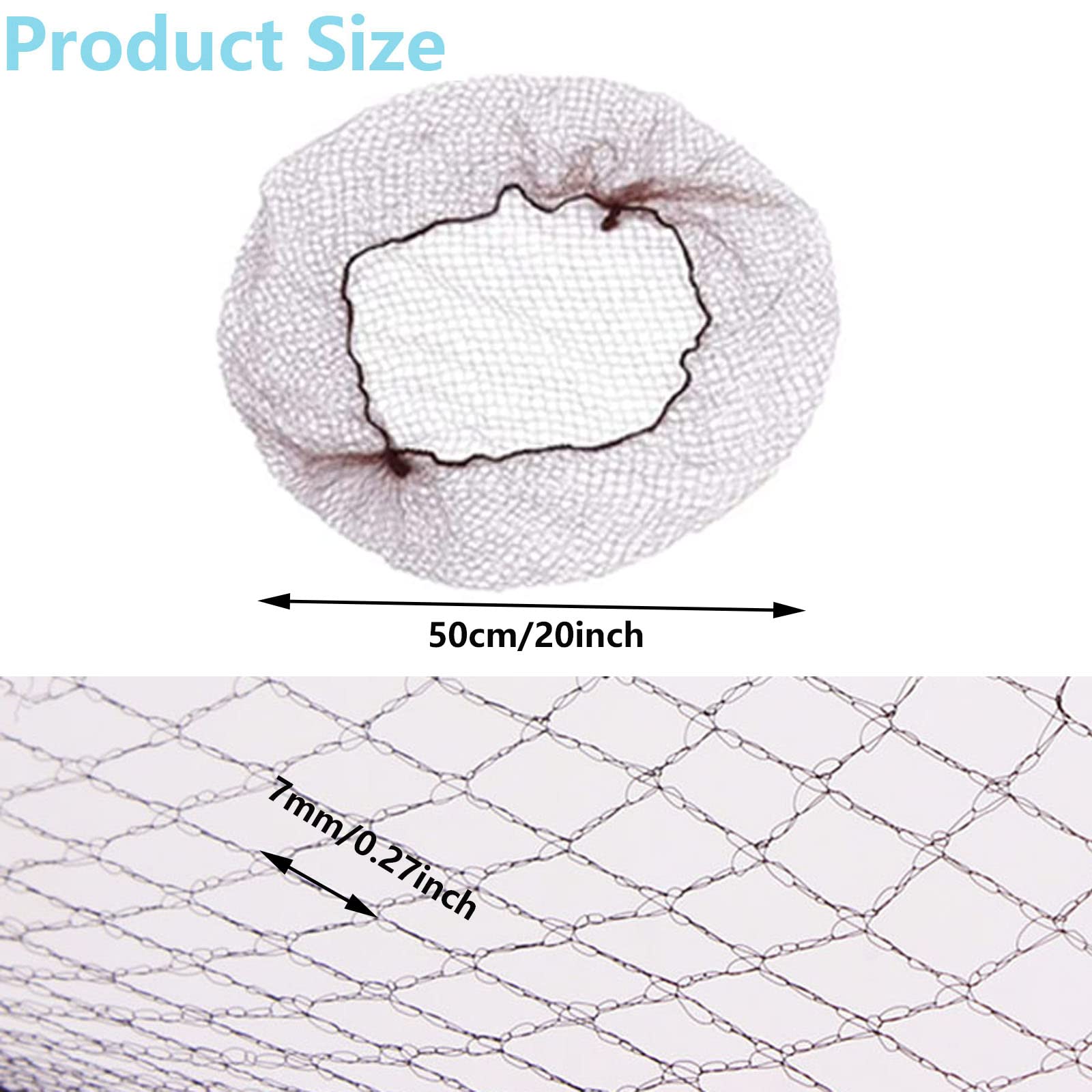 Redecilla Pelo Invisible Nylon 25 pcs con Borde Elástico para Moño